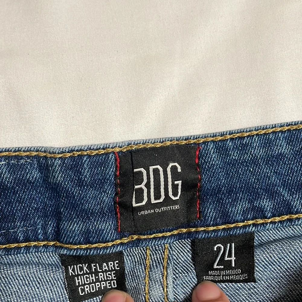 BDG Urban Outfitters Kick Flare High-Rise Cropped Jeans - Picture 6 of 8